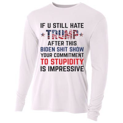 If You Still Hate Trump After This Biden Shit Show Funny Cooling Performance Long Sleeve Crew
