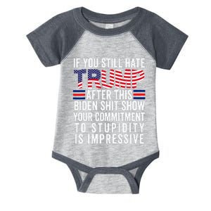 If You Still Hate Trump After This Biden Show Vote Trump Infant Baby Jersey Bodysuit