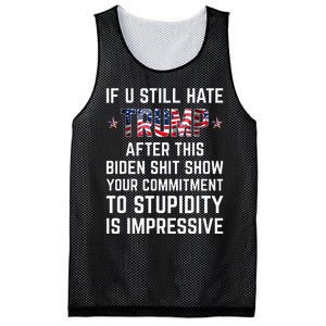 If You Still Hate Trump After This Biden Shit Show Funny Mesh Reversible Basketball Jersey Tank