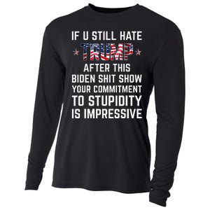 If You Still Hate Trump After This Biden Shit Show Funny Cooling Performance Long Sleeve Crew