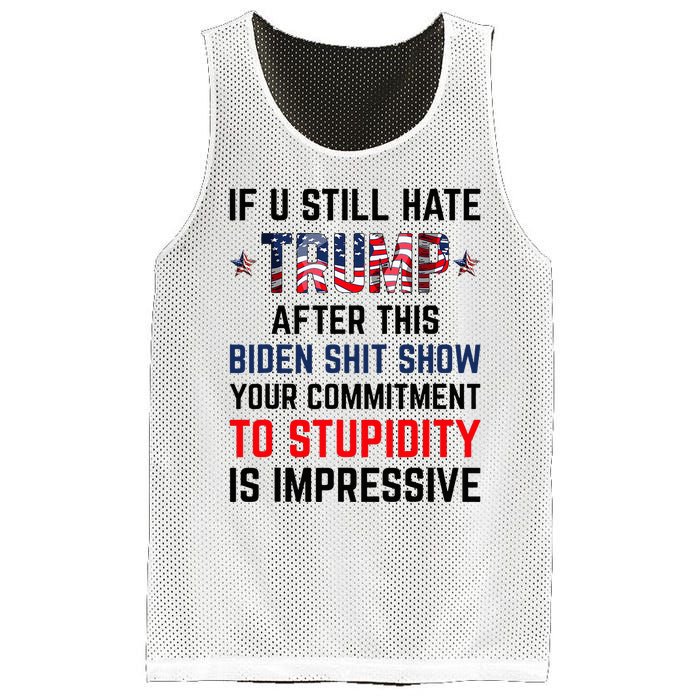 If You Still Hate Trump After This Biden Show Funny Mesh Reversible Basketball Jersey Tank