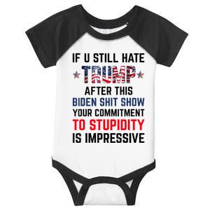 If You Still Hate Trump After This Biden Shit Show Funny Infant Baby Jersey Bodysuit