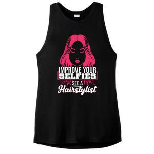 Improve Your Sies See A Hairstylist Gift Ladies PosiCharge Tri-Blend Wicking Tank