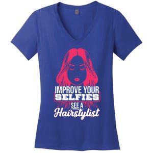 Improve Your Sies See A Hairstylist Gift Women's V-Neck T-Shirt