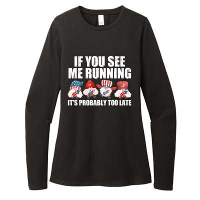 If You Sea Me Running Its Probably Fireworks Director Usa Gift Womens CVC Long Sleeve Shirt