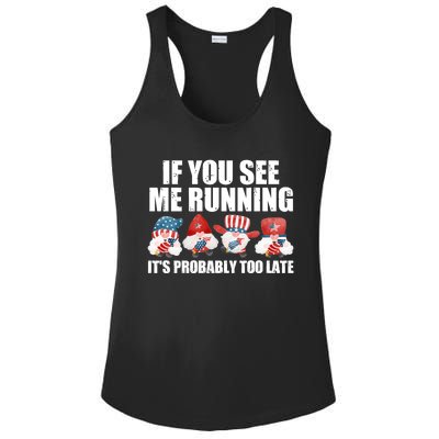 If You Sea Me Running Its Probably Fireworks Director Usa Gift Ladies PosiCharge Competitor Racerback Tank