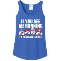 If You Sea Me Running Its Probably Fireworks Director Usa Gift Ladies Essential Tank