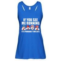 If You Sea Me Running Its Probably Fireworks Director Usa Gift Ladies Essential Flowy Tank