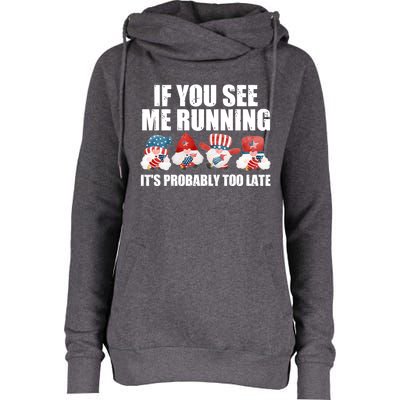 If You Sea Me Running Its Probably Fireworks Director Usa Gift Womens Funnel Neck Pullover Hood