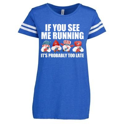 If You Sea Me Running Its Probably Fireworks Director Usa Gift Enza Ladies Jersey Football T-Shirt