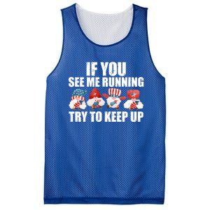 If You Sea Me Running Try To Keep Up Fireworks Director Usa Gift Mesh Reversible Basketball Jersey Tank