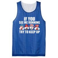 If You Sea Me Running Try To Keep Up Fireworks Director Usa Gift Mesh Reversible Basketball Jersey Tank