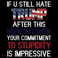 If You Still Hate Trump After This Biden Shit Show Funny Stripe Pom Pom Beanie