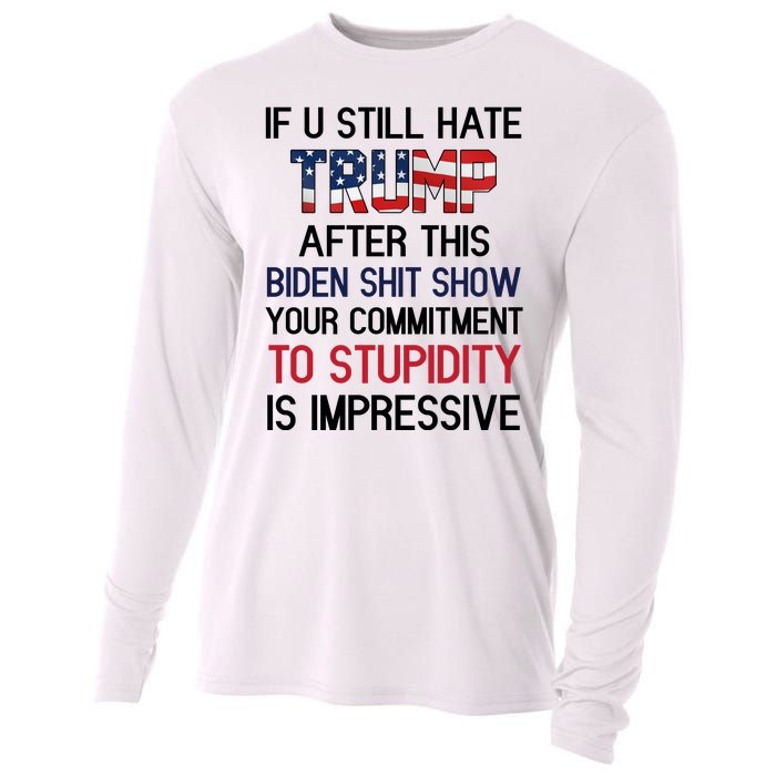 If You Still Hate Trump After This Biden Shit Show Funny Cooling Performance Long Sleeve Crew