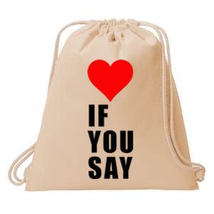 If You Say Funny I Love Heart Red Color Women Apparel Drawstring Bag