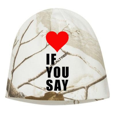 If You Say Funny I Love Heart Red Color Women Apparel Kati - Camo Knit Beanie