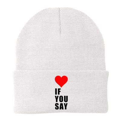 If You Say Funny I Love Heart Red Color Women Apparel Knit Cap Winter Beanie