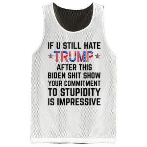 If You Still Hate Trump After This Biden Shit Show Funny Mesh Reversible Basketball Jersey Tank