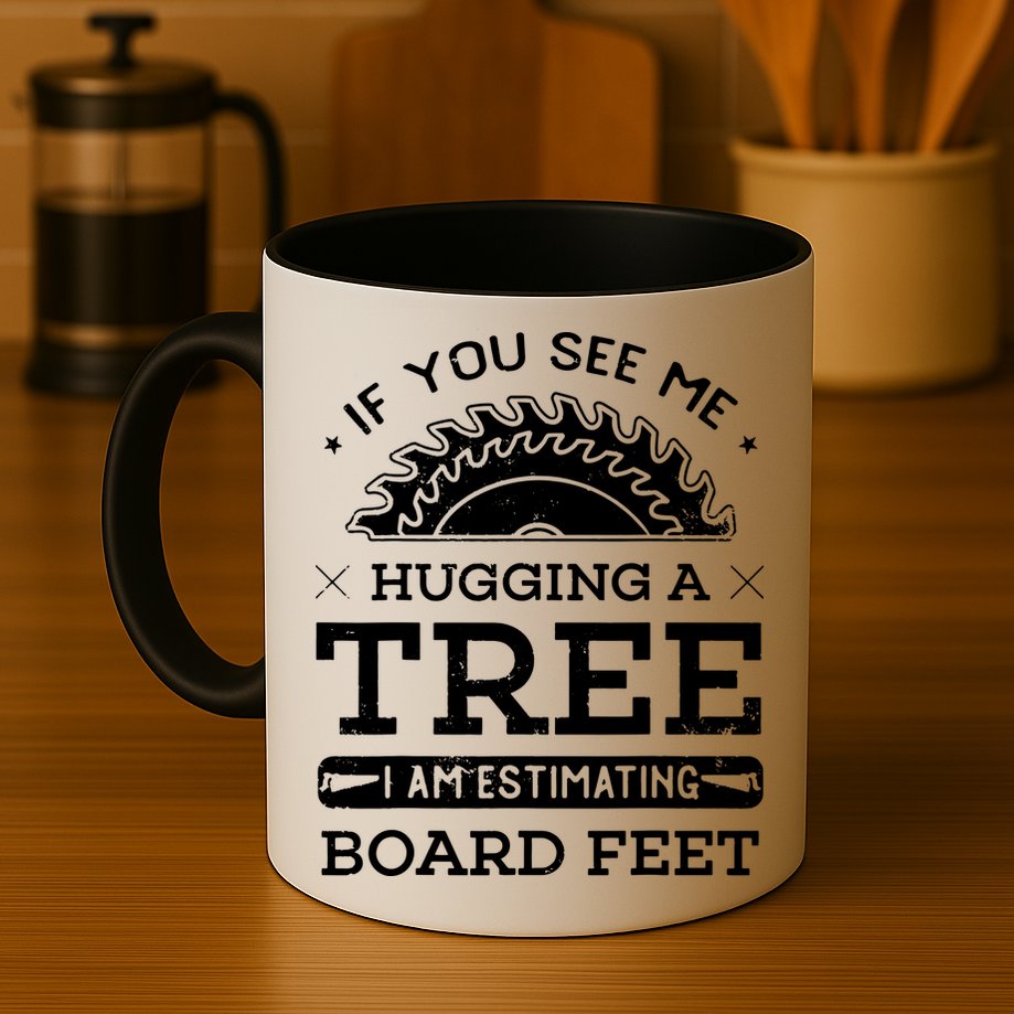 If You See Me Hugging A Tree Woodworking Lumberjack Mug