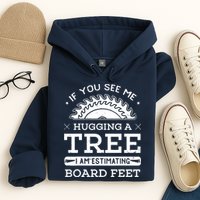 If You See Me Hugging A Tree Woodworking Lumberjack Hoodie