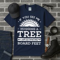 If You See Me Hugging A Tree Woodworking Lumberjack Tall T-Shirt