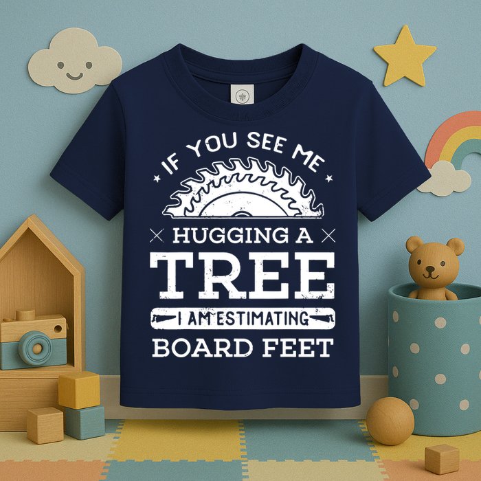 If You See Me Hugging A Tree Woodworking Lumberjack Toddler T-Shirt