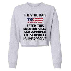 If You Still Hate Trump After This Stupidity Is Impressive Funny Cropped Pullover Crew