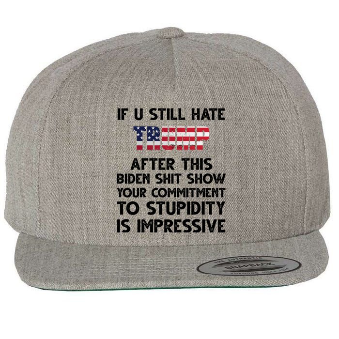 If You Still Hate Trump After This Stupidity Is Impressive Funny Wool Snapback Cap