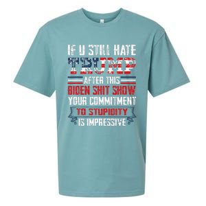 If You Still Hate Trump After This Biden Show Vote Trump Sueded Cloud Jersey T-Shirt