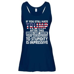 If You Still Hate Trump After This Biden Shit Show Funny Ladies Essential Flowy Tank