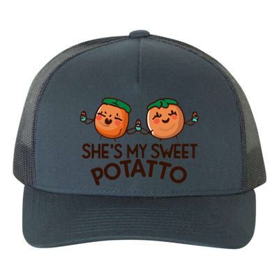 I Yam Shes My Sweet Potato Couples Funny Thanksgiving Yupoong Adult 5-Panel Trucker Hat