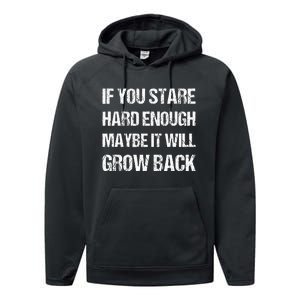 If You Stare Hard Enough Funny Arm Amputation Leg Amputee Performance Fleece Hoodie