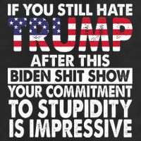 If You Still Hate Trump After This Biden Shit Show Funny Politcal Golf Towel