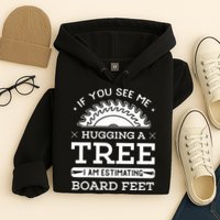 If You See Me Hugging A Tree Woodworking Lumberjack Hoodie