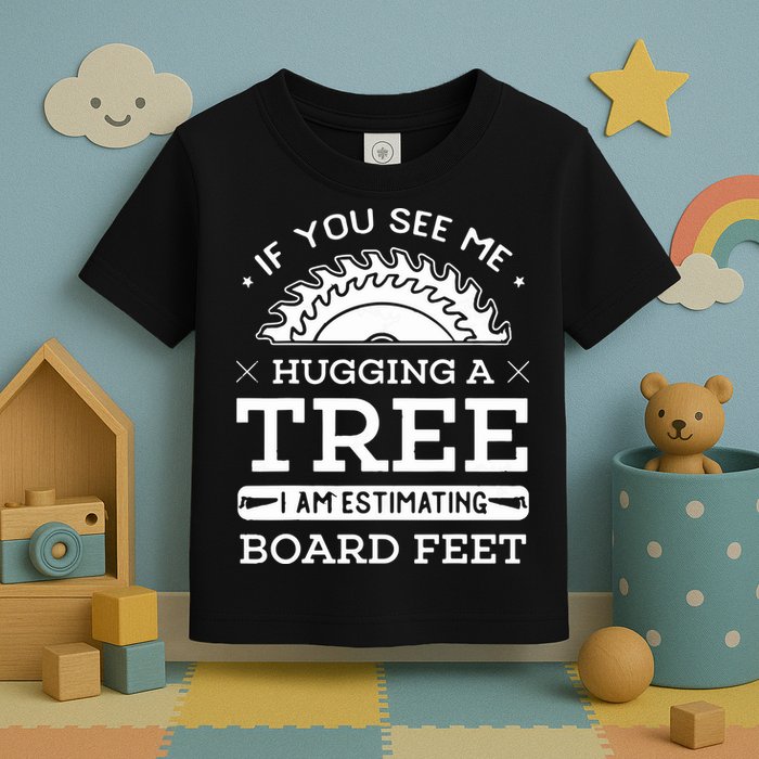 If You See Me Hugging A Tree Woodworking Lumberjack Toddler T-Shirt