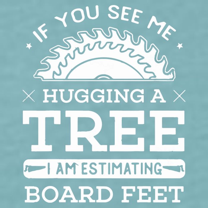 If You See Me Hugging A Tree Woodworking Lumberjack Sueded Cloud Jersey T-Shirt