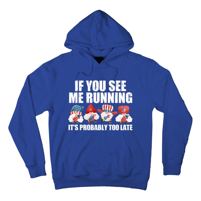 If You Sea Me Running Its Probably Fireworks Director Usa Cute Gift Hoodie