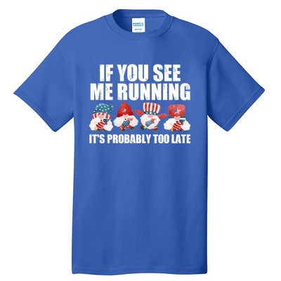 If You Sea Me Running Its Probably Fireworks Director Usa Cute Gift Tall T-Shirt