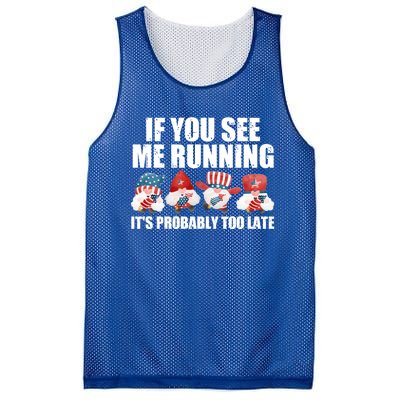 If You Sea Me Running Its Probably Fireworks Director Usa Cute Gift Mesh Reversible Basketball Jersey Tank