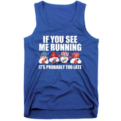 If You Sea Me Running Its Probably Fireworks Director Usa Cute Gift Tank Top