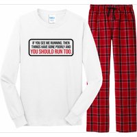 If You See Me Running Things Have Gone Poorly Long Sleeve Pajama Set