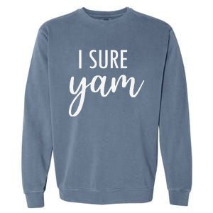 I Yam She's My Sweet Potato Valentine's Thanksgiving Couple Garment-Dyed Sweatshirt