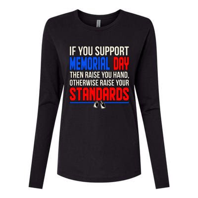 If You Support Memorial Day Womens Cotton Relaxed Long Sleeve T-Shirt