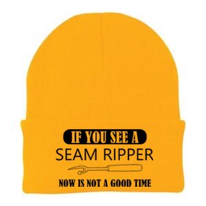 If You See A Seam Ripper Funny Sewing Knit Cap Winter Beanie