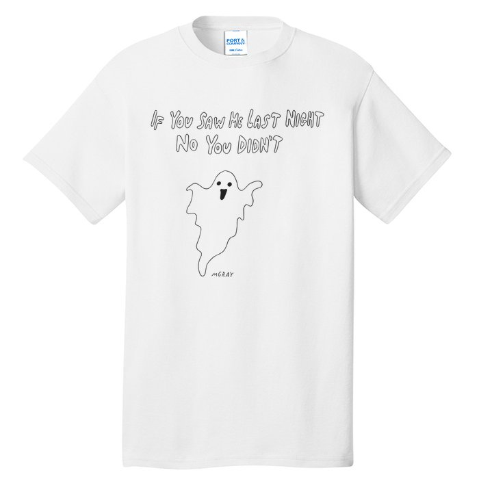 If You Saw Me Last Nicht No You DidnT Tall T-Shirt