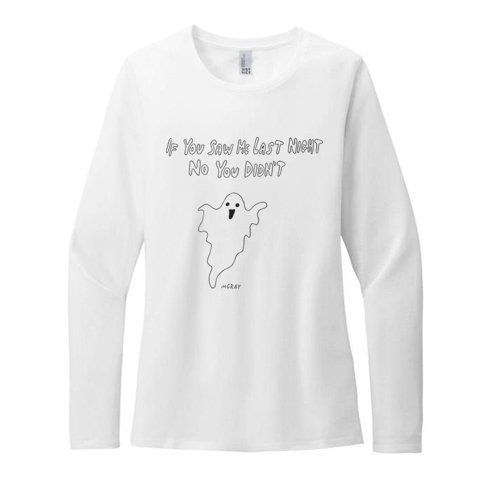 If You Saw Me Last Nicht No You DidnT Womens CVC Long Sleeve Shirt