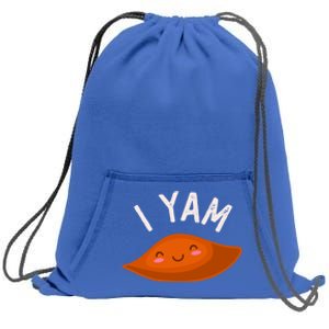 I Yam Shes My Sweet Potato Couples Matching Thanksgiving Gift Sweatshirt Cinch Pack Bag