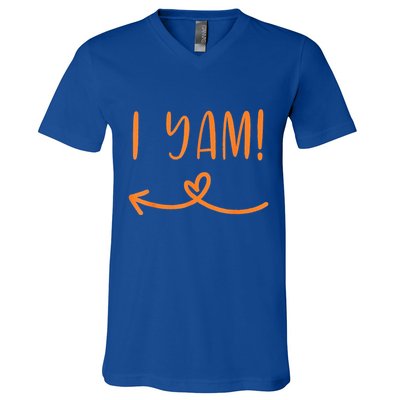 I Yam - She's my sweet potato V-Neck T-Shirt