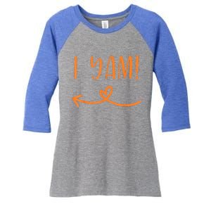 I Yam - She's my sweet potato Women's Tri-Blend 3/4-Sleeve Raglan Shirt