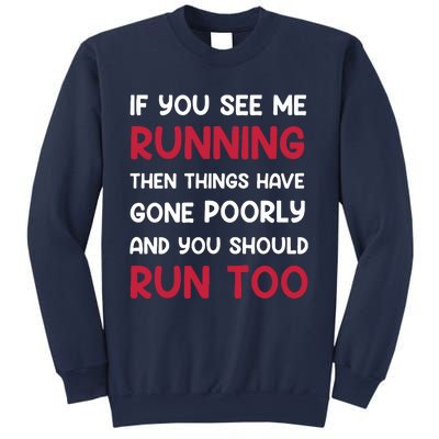 If You See Me Running Then Things Have Gone Poorly And You Premium Sweatshirt